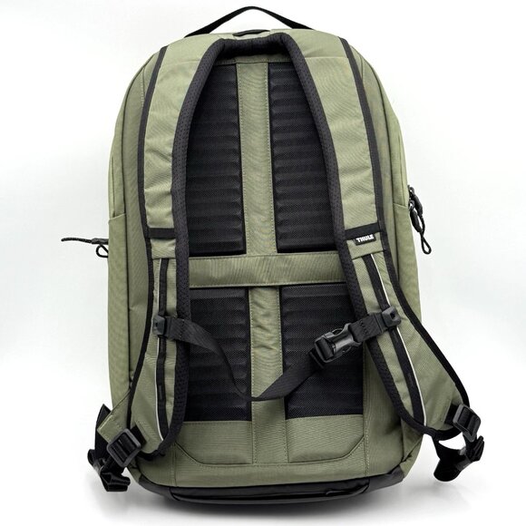 NEW Thule Paramount Commuter Backpack 27L Olivine w Reflective Rain Cover - Picture 4 of 14